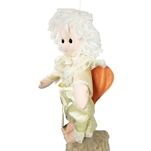 Vintage 1984 Hallmark "Stuffables" Christmas Angel Stocking Wings Satin Orig Tag - Picture 6 of 9